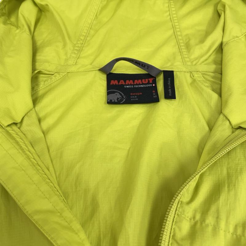 マムート Mammut ジャケット、上着 ジャンパー、ブルゾン 1010-09200 SALOBER Jacket サロバー フード付き ロゴ ジャケット S ロゴ、文字 X プリント 黄緑 / イエローグリーン / メンズ USED 古着 中古 50113908