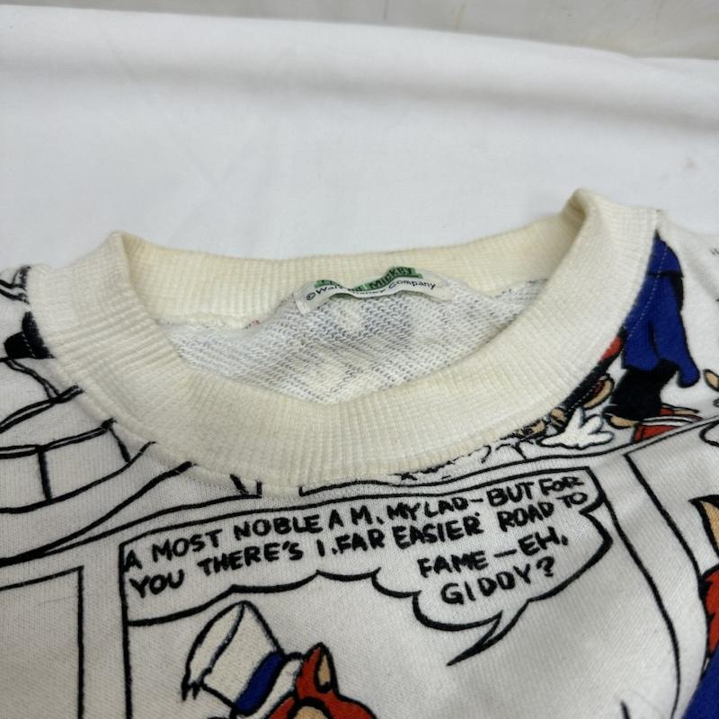 古着 USED トレーナー 長袖 Disney VINTAGE ディズニー ピノキオ ファウルフェロー ギデオン 総柄 トレーナー - 白 / ホワイト / white X マルチカラー / マルチカラー / multicolor メンズ USED 古着 中古 50113968