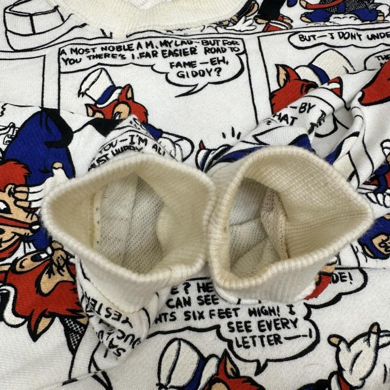 古着 USED トレーナー 長袖 Disney VINTAGE ディズニー ピノキオ ファウルフェロー ギデオン 総柄 トレーナー - 白 / ホワイト / white X マルチカラー / マルチカラー / multicolor メンズ USED 古着 中古 50113968