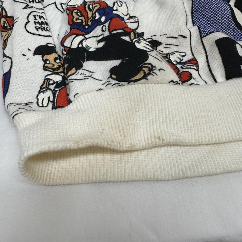 古着 USED トレーナー 長袖 Disney VINTAGE ディズニー ピノキオ ファウルフェロー ギデオン 総柄 トレーナー - 白 / ホワイト / white X マルチカラー / マルチカラー / multicolor メンズ USED 古着 中古 50113968