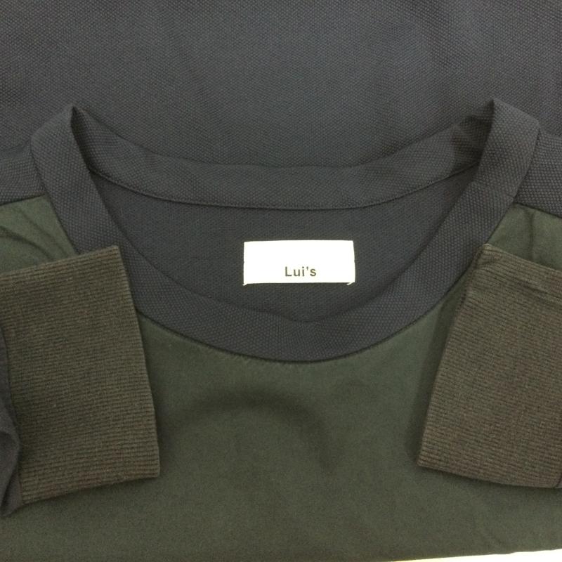 ルイス Lui s カットソー 長袖 LV14A0060750100 フロント・袖切替 長袖カットソー 袖・裾口リブ仕立て M 無地 紺 / ネイビー / navy メンズ USED 古着 中古 50114010