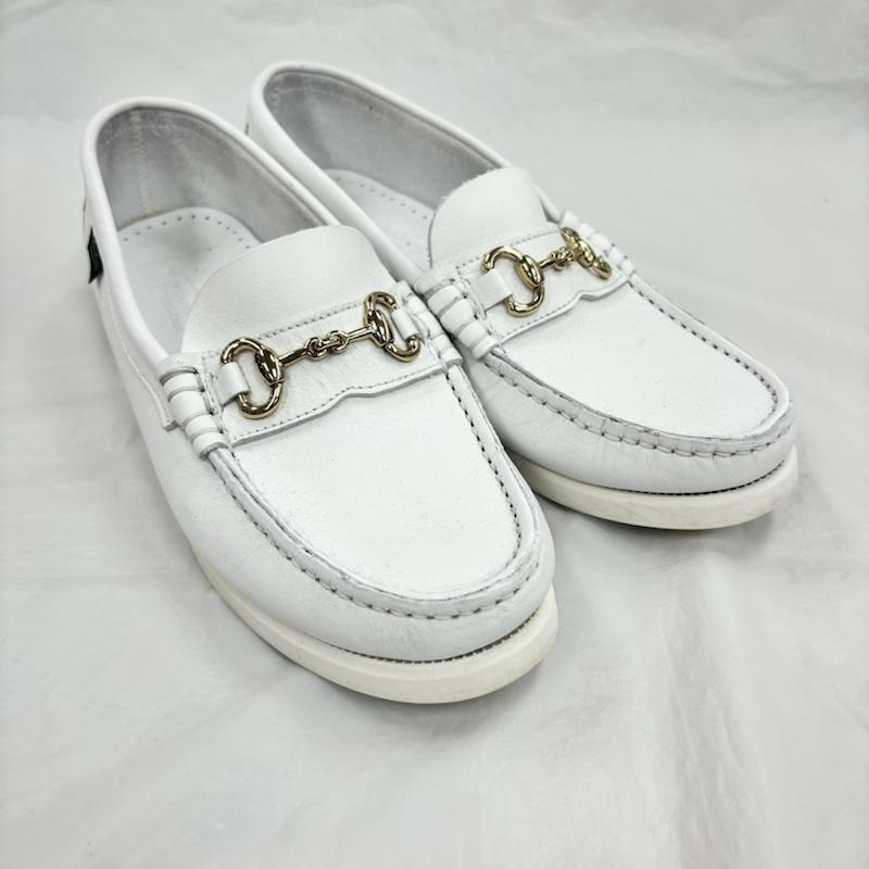 パラブーツ Paraboot 革靴 革靴 ✕ UNITED ARROWS ビットローファー レザー BIT DECK - 白 / ホワイト / white レディース USED 古着 中古 50114109