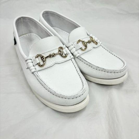 パラブーツ Paraboot 革靴 革靴 ✕ UNITED ARROWS ビットローファー レザー BIT DECK - 白 / ホワイト / white レディース USED 古着 中古 50114109