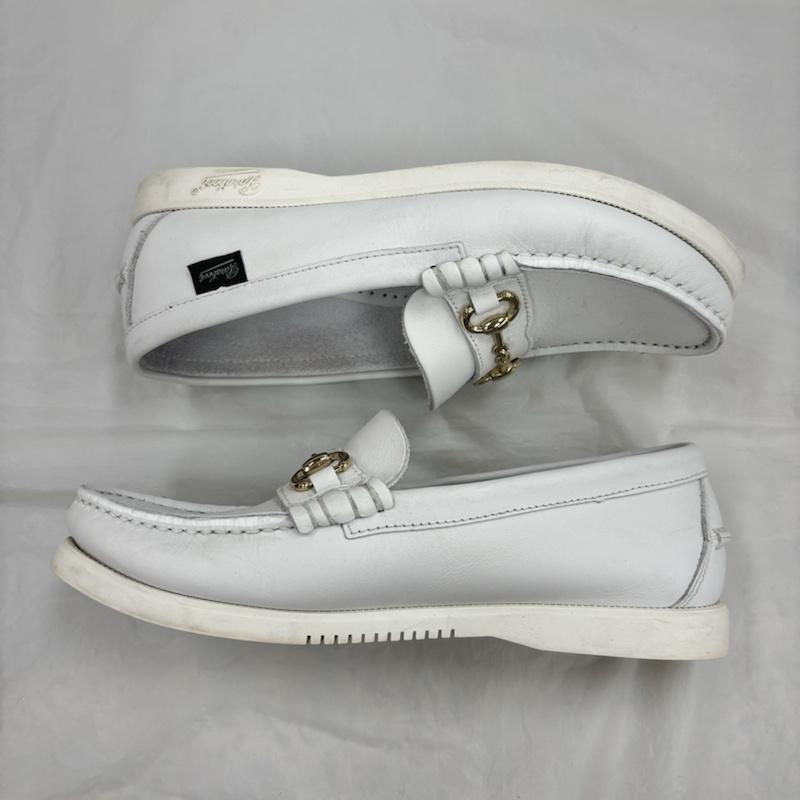 パラブーツ Paraboot 革靴 革靴 ✕ UNITED ARROWS ビットローファー レザー BIT DECK - 白 / ホワイト / white レディース USED 古着 中古 50114109