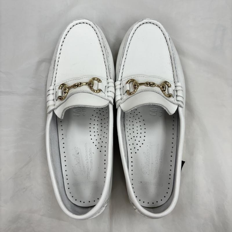 パラブーツ Paraboot 革靴 革靴 ✕ UNITED ARROWS ビットローファー レザー BIT DECK - 白 / ホワイト / white レディース USED 古着 中古 50114109