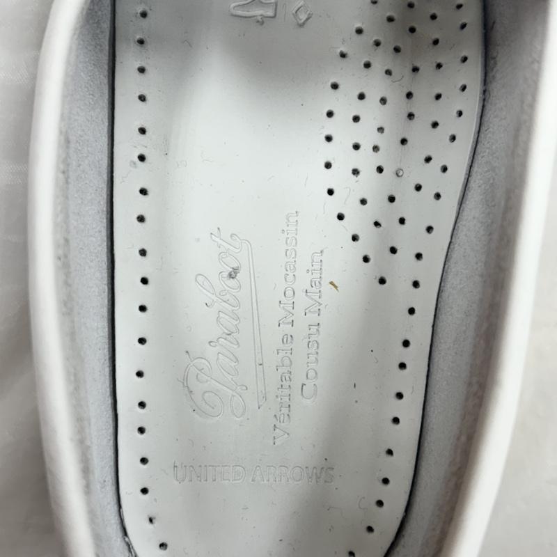 パラブーツ Paraboot 革靴 革靴 ✕ UNITED ARROWS ビットローファー レザー BIT DECK - 白 / ホワイト / white レディース USED 古着 中古 50114109