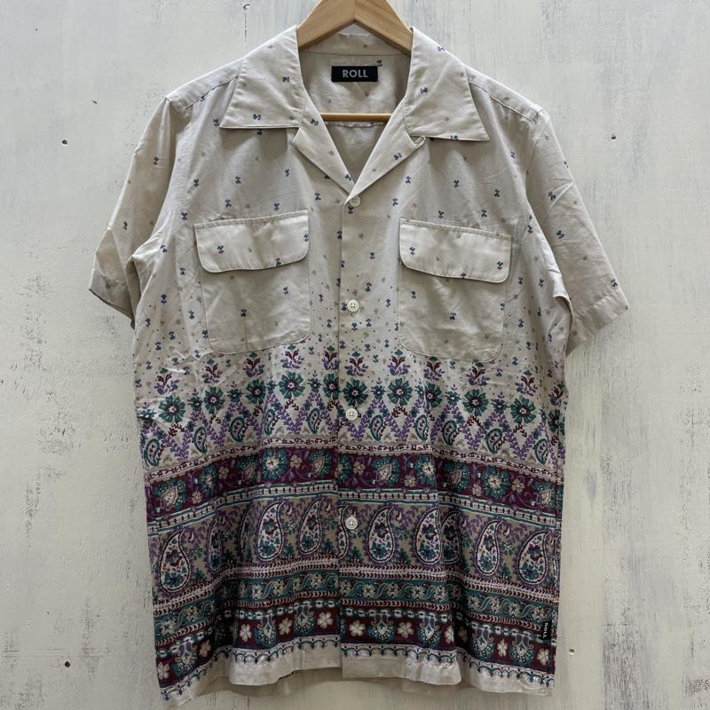 古着 USED シャツ、ブラウス 半袖 02-12-851 ROLL ロール オープンカラー 開襟 L ベージュ / ベージュ / beige メンズ USED 古着 中古 50114218