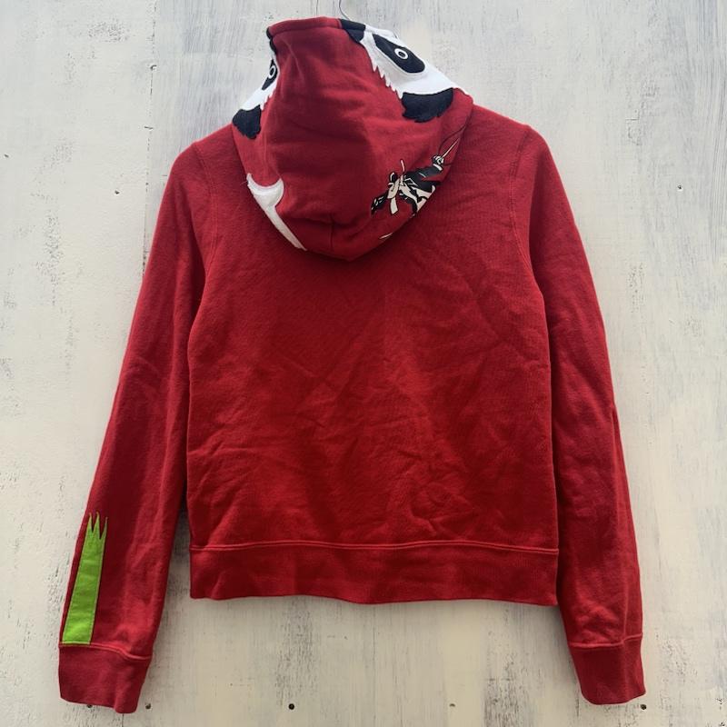 アベイシングエイプ A BATHING APE パーカー 長袖 CLASSICS PANDA FULL ZIP HOODIE SHARK シャーク パンダ XXS 赤 / レッド / red レディース USED 古着 中古 50114483