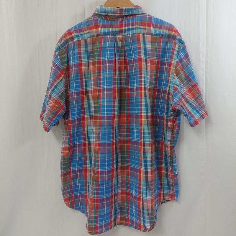 ラルフローレン RALPHLAUREN シャツ、ブラウス 半袖 RALPH LAUREN ポニー刺繍 マドラスチェック オーバーサイズ XL CLASSIC FIT ボタンダウンシャツ XL XL チェック 橙 / オレンジ / orange X 水色 / ライトブルー / X マルチカラー / マルチカラー / multicolor メンズ USED 古着 中古 50114488