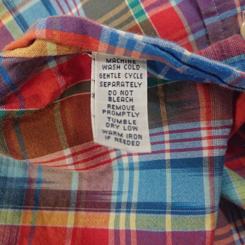 ラルフローレン RALPHLAUREN シャツ、ブラウス 半袖 RALPH LAUREN ポニー刺繍 マドラスチェック オーバーサイズ XL CLASSIC FIT ボタンダウンシャツ XL XL チェック 橙 / オレンジ / orange X 水色 / ライトブルー / X マルチカラー / マルチカラー / multicolor メンズ USED 古着 中古 50114488