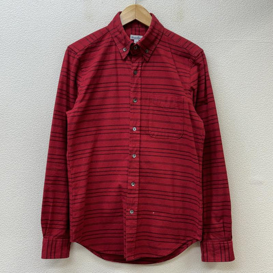 スティーブンアラン Steven Alan シャツ、ブラウス 長袖 1263-343-0179 アローズ USA製 ボーダー柄 ボタンダウンカラー XS 赤 / レッド / red メンズ USED 古着 中古 50114544