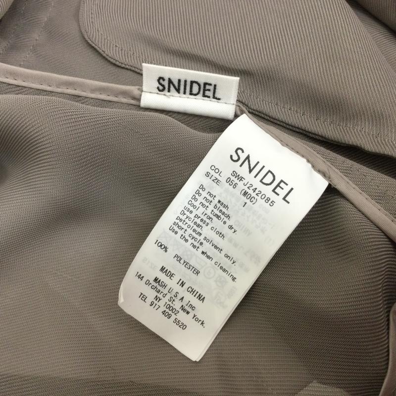 スナイデル SNIDEL ジャケット、上着 ジャケット、ブレザー SWFJ242085 Sheer Jacket シアー ジャケット モカ 1 無地 グレージュ / グレージュ / レディース USED 古着 中古 50114667