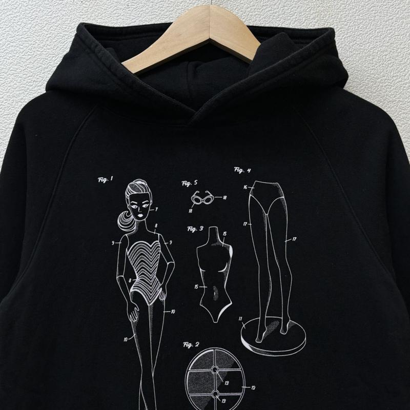 キス KITH パーカー 長袖 Barbie Hoodie Dress バービー コラボ フーディ プルオーバー ロング丈 スウェット - 黒 / ブラック / black ガールズ USED 古着 中古 50114801