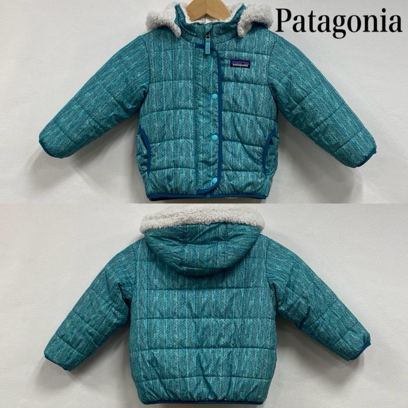 パタゴニア patagonia ジャケット、上着 ジャンパー、ブルゾン キッズ Baby Reversible Dream Song Hoody 61150 ボア フリース リバーシブル 3T - 総柄 X ワンポイント X ロゴ、文字 緑 / グリーン / green X 薄緑 / ライトグリーン / ガールズ USED 古着 中古 50114903