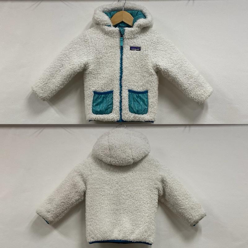 パタゴニア patagonia ジャケット、上着 ジャンパー、ブルゾン キッズ Baby Reversible Dream Song Hoody 61150 ボア フリース リバーシブル 3T - 総柄 X ワンポイント X ロゴ、文字 緑 / グリーン / green X 薄緑 / ライトグリーン / ガールズ USED 古着 中古 50114903