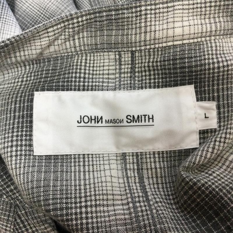 ジョンメイソンスミス JOHN MASON SMITH シャツ、ブラウス 長袖 17SS ウエスタン プルオーバー オンブレチェック 裾カットオフ L チェック 灰 / グレー / gray メンズ USED 古着 中古 50115114