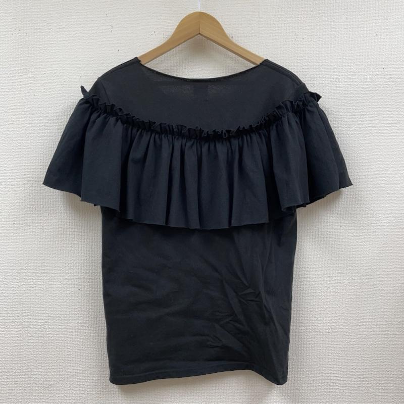 ユウミアリア yuumi ARIA カットソー 半袖 15ss ray BEAMS別注 カットソー フレンチスリーブ フリル 15SS-AC024 FREE 無地 黒 / ブラック / black レディース USED 古着 中古 50115136