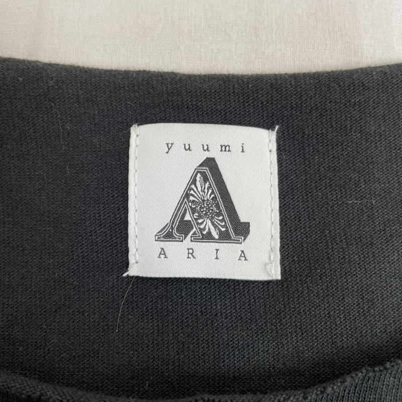 ユウミアリア yuumi ARIA カットソー 半袖 15ss ray BEAMS別注 カットソー フレンチスリーブ フリル 15SS-AC024 FREE 無地 黒 / ブラック / black レディース USED 古着 中古 50115136
