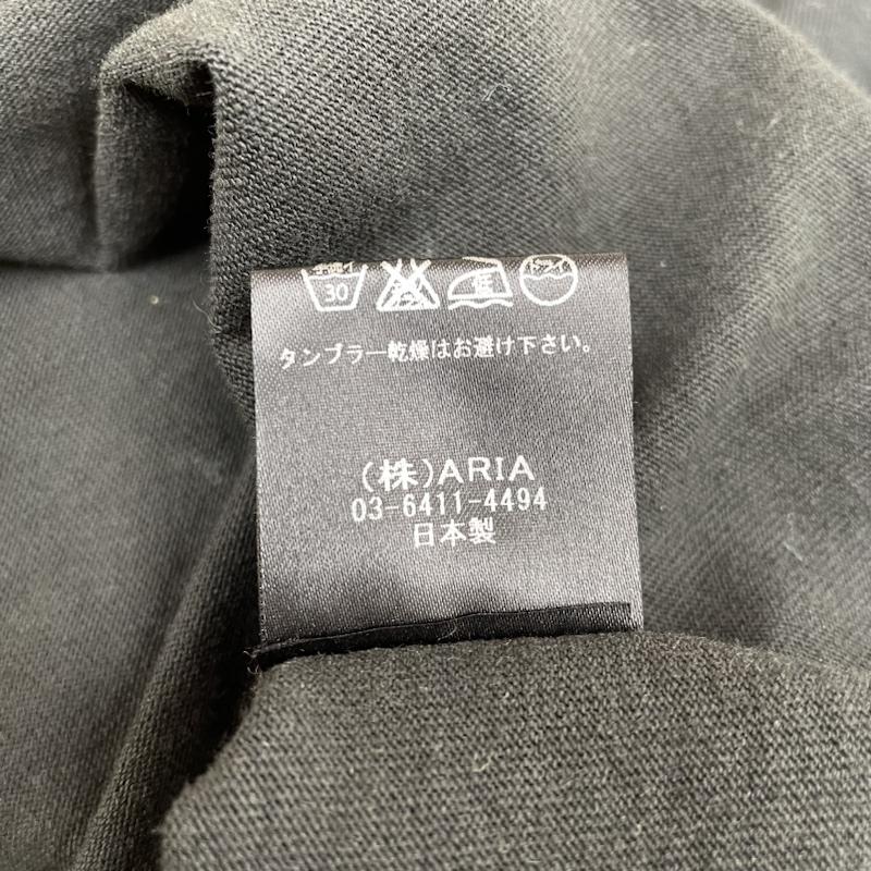 ユウミアリア yuumi ARIA カットソー 半袖 15ss ray BEAMS別注 カットソー フレンチスリーブ フリル 15SS-AC024 FREE 無地 黒 / ブラック / black レディース USED 古着 中古 50115136