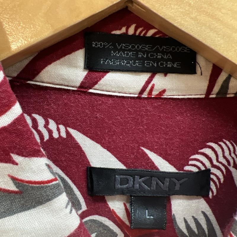 ディーケーエヌワイ DKNY シャツ、ブラウス 半袖 レーヨン アロハシャツ ビンテージ オールド ダナキャラン L 赤 / レッド / red メンズ USED 古着 中古 50115469
