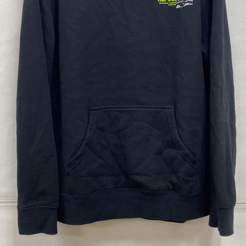 ハフ HUF パーカー 長袖 GIGA MELT P/O HOODIE プルオーバー フーディー 両面プリント M ロゴ、文字 X プリント 黒 / ブラック / black メンズ USED 古着 中古 50115572