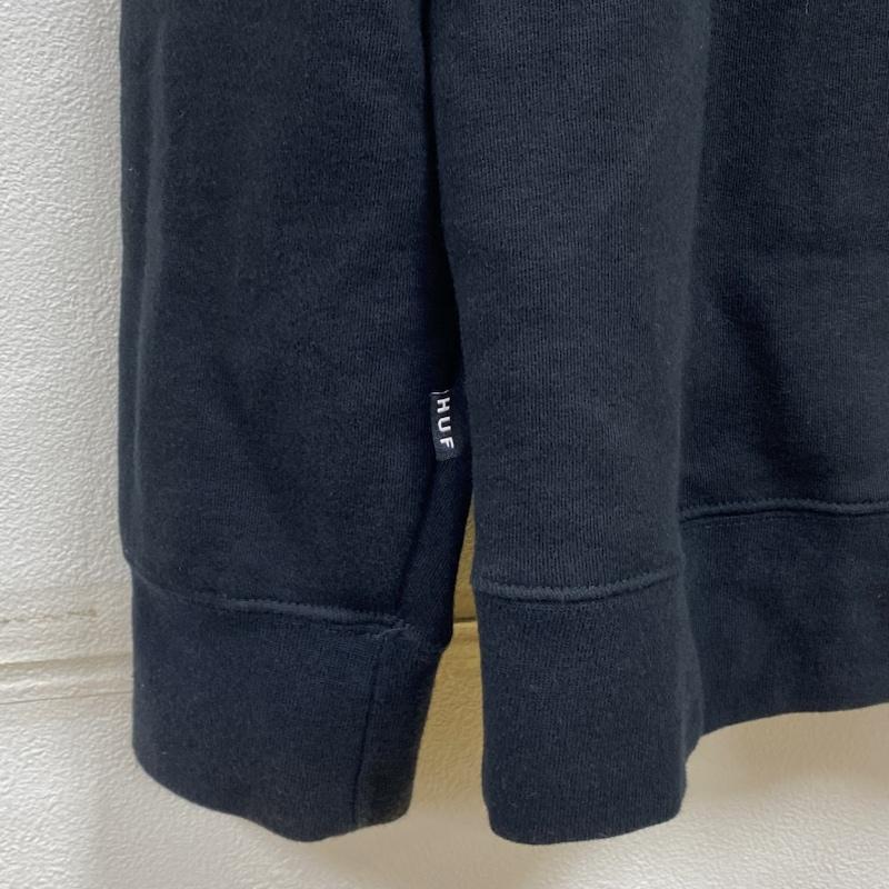 ハフ HUF パーカー 長袖 GIGA MELT P/O HOODIE プルオーバー フーディー 両面プリント M ロゴ、文字 X プリント 黒 / ブラック / black メンズ USED 古着 中古 50115572