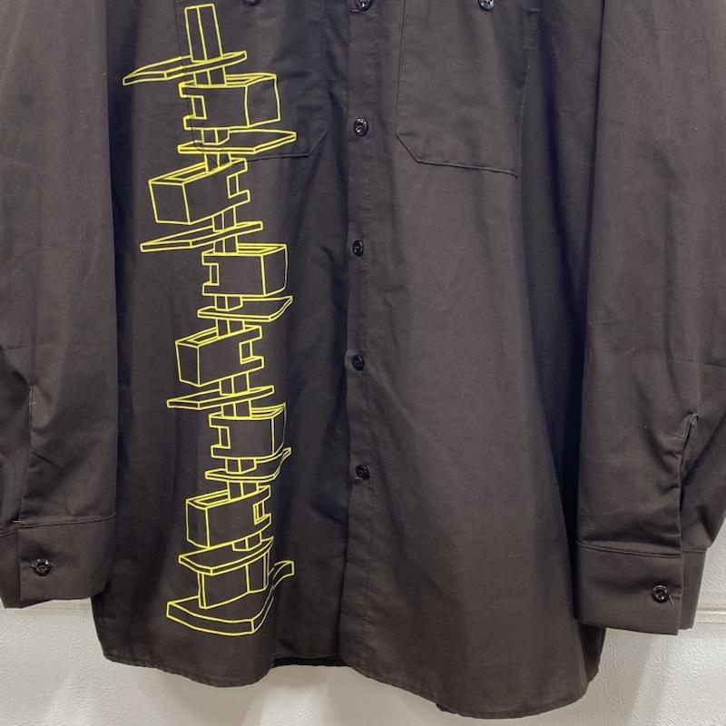 古着 USED シャツ、ブラウス 長袖 WANNA ワナ INSANE HAUS SHIRTS L ロゴ、文字 X プリント 茶 / ブラウン / brown メンズ USED 古着 中古 50115655