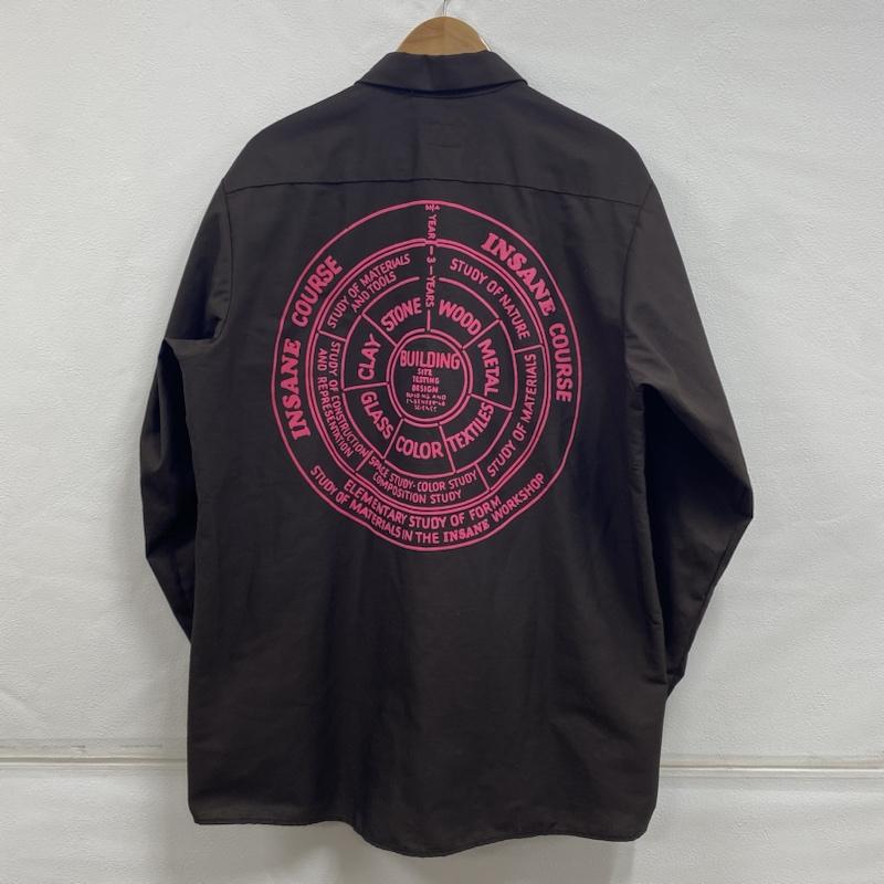 古着 USED シャツ、ブラウス 長袖 WANNA ワナ INSANE HAUS SHIRTS L ロゴ、文字 X プリント 茶 / ブラウン / brown メンズ USED 古着 中古 50115655