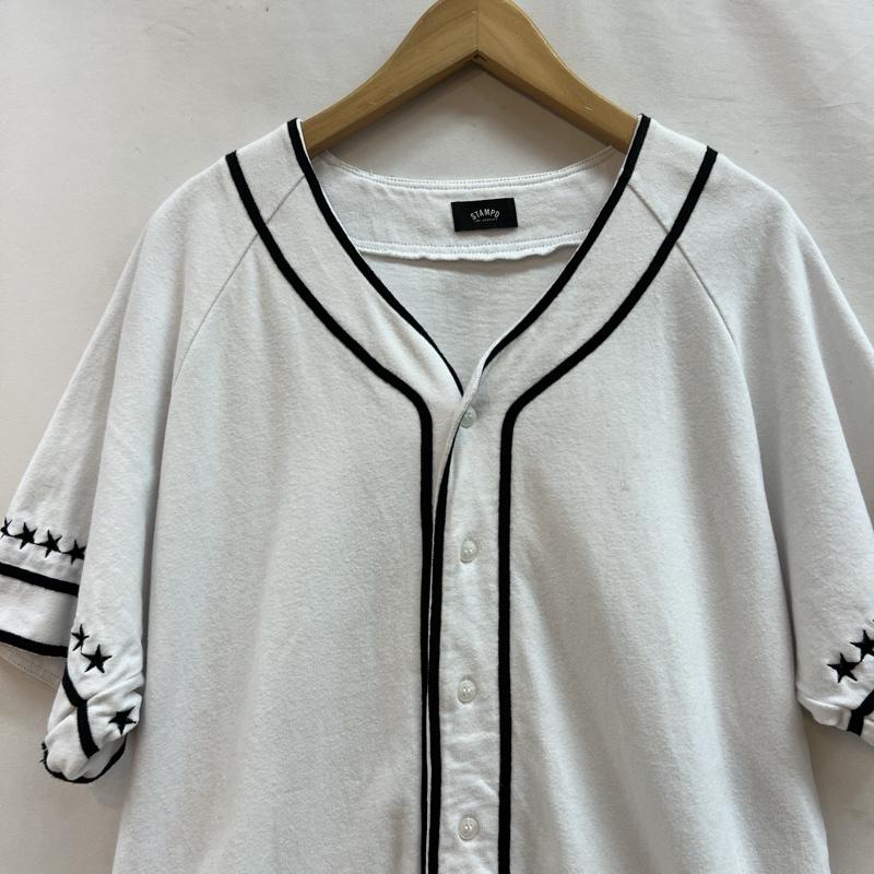 スタンプド STAMPD シャツ、ブラウス 半袖 スター刺繍 ベースボールシャツ M 白 / ホワイト / white メンズ USED 古着 中古 50115711