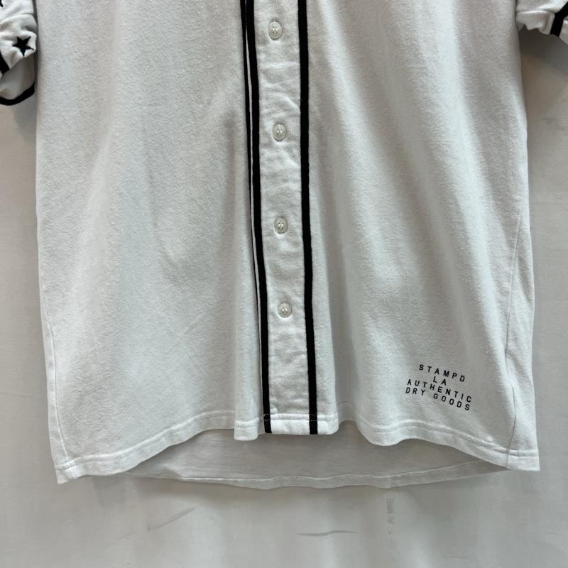 スタンプド STAMPD シャツ、ブラウス 半袖 スター刺繍 ベースボールシャツ M 白 / ホワイト / white メンズ USED 古着 中古 50115711