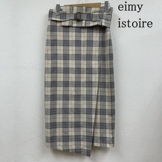 エイミーイストワール eimy istoire スカート ひざ丈スカート ベルト付き チェック スカート スリット入り ハイウエスト 1118521128-0 M チェック マルチカラー / マルチカラー / multicolor レディース USED 古着 中古 50115910