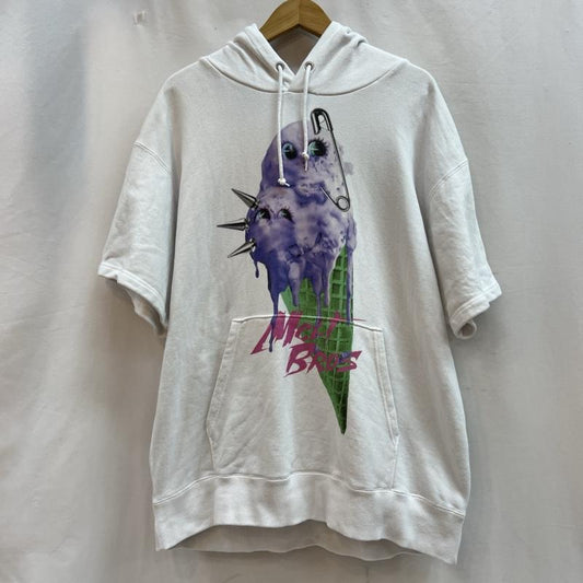 古着 USED パーカー 半袖 TRAVAS TOKYO トラバストーキョー アイスクリームプリント半袖パーカー FREE 白 / ホワイト / white レディース USED 古着 中古 50115930