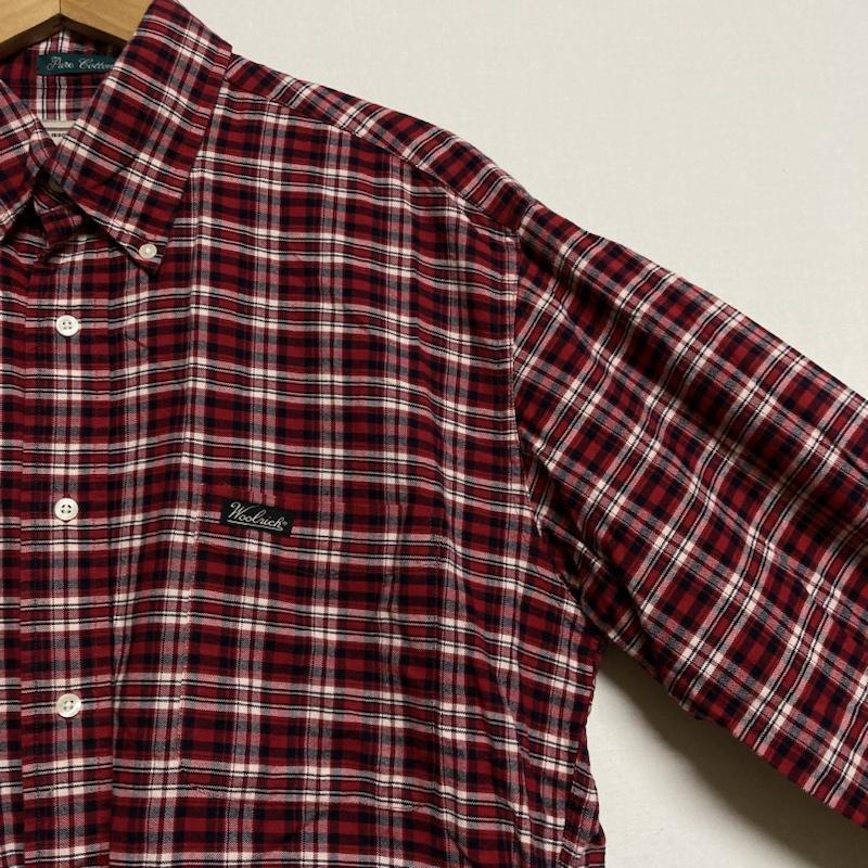ウールリッチ WOOLRICH シャツ、ブラウス 長袖 Pure Cotton チェック柄 長袖 ボタンダウンシャツ M チェック 赤 / レッド / red メンズ USED 古着 中古 50115952