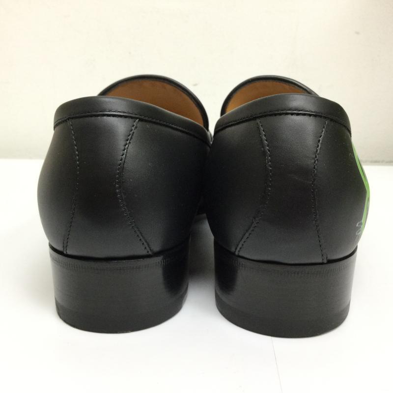 グッチ GUCCI ローファー ローファー 732262 Loafer Web Interlocking G Black Neon Bunny Motifs うさぎ バニープリント ローファー 箱付 サイズ 6 25.0cm 無地 X キャラクター 黒 / ブラック / black メンズ USED 古着 中古 50115973