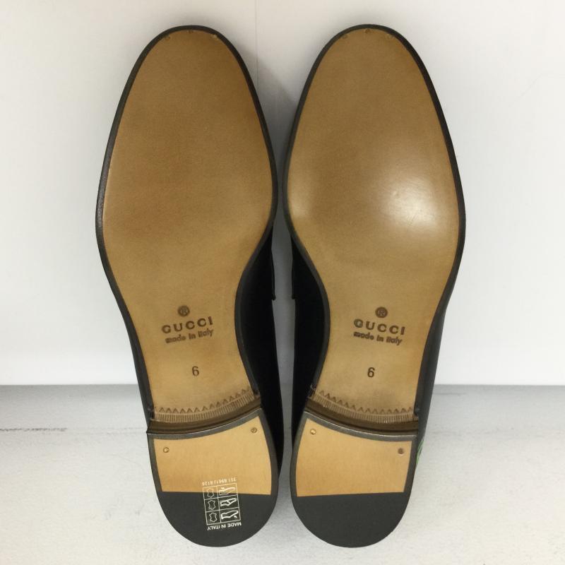 グッチ GUCCI ローファー ローファー 732262 Loafer Web Interlocking G Black Neon Bunny Motifs うさぎ バニープリント ローファー 箱付 サイズ 6 25.0cm 無地 X キャラクター 黒 / ブラック / black メンズ USED 古着 中古 50115973