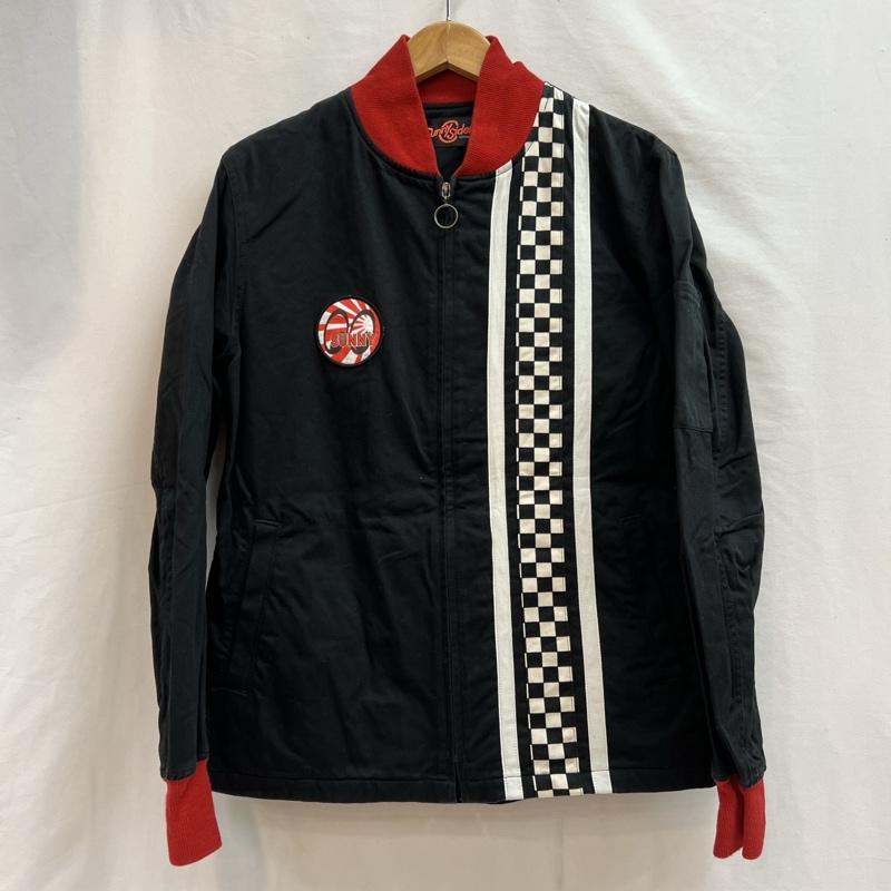 サニーシーサイダー Sunny C Sider ジャケット、上着 ジャンパー、ブルゾン チェッカー レーシングジャケット 日本製 L 黒 / ブラック / black メンズ USED 古着 中古 50115985
