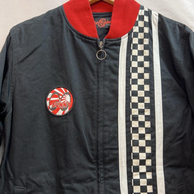 サニーシーサイダー Sunny C Sider ジャケット、上着 ジャンパー、ブルゾン チェッカー レーシングジャケット 日本製 L 黒 / ブラック / black メンズ USED 古着 中古 50115985