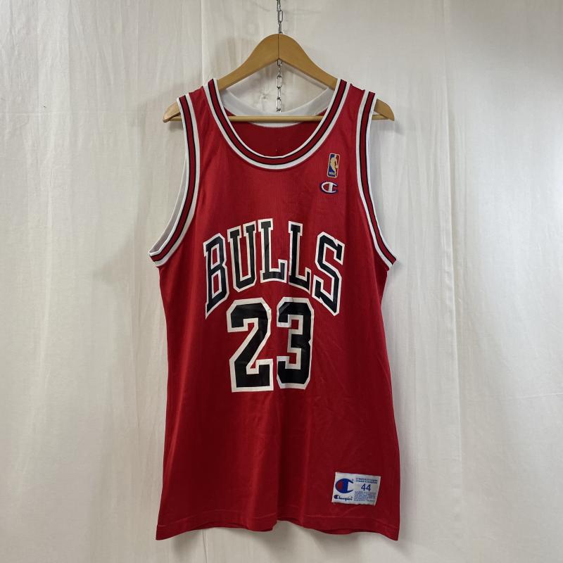 ヴィンテージ VINTAGE タンクトップ タンクトップ 90s CHAMPION USA製 NBA CHICAGO BULLS バスケユニフォーム レッド SIZE:44 - ロゴ、文字 赤 / レッド / red メンズ USED 古着 中古 50116072