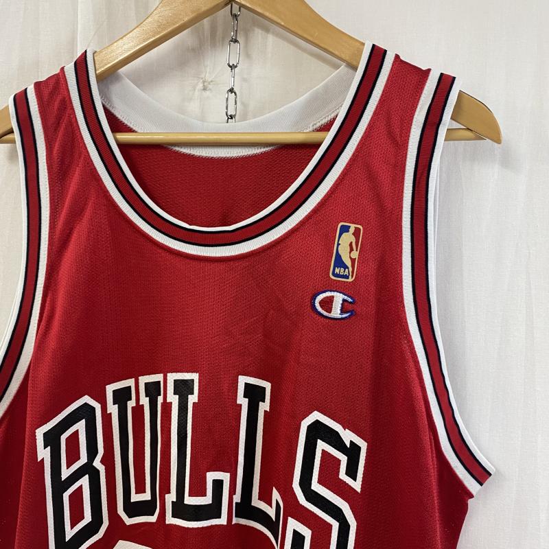 ヴィンテージ VINTAGE タンクトップ タンクトップ 90s CHAMPION USA製 NBA CHICAGO BULLS バスケユニフォーム レッド SIZE:44 - ロゴ、文字 赤 / レッド / red メンズ USED 古着 中古 50116072