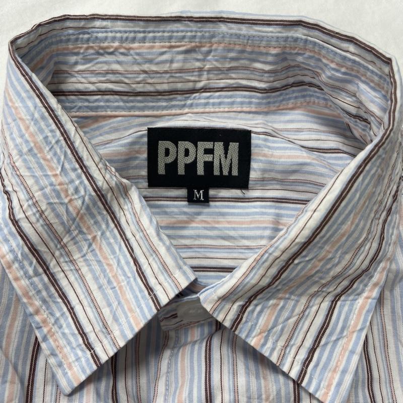 ピーピーエフエム PPFM シャツ、ブラウス 半袖 ボタンシャツ ロング 35-08IU49 M ストライプ マルチカラー / マルチカラー / multicolor メンズ USED 古着 中古 50116092