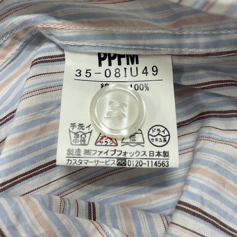 ピーピーエフエム PPFM シャツ、ブラウス 半袖 ボタンシャツ ロング 35-08IU49 M ストライプ マルチカラー / マルチカラー / multicolor メンズ USED 古着 中古 50116092