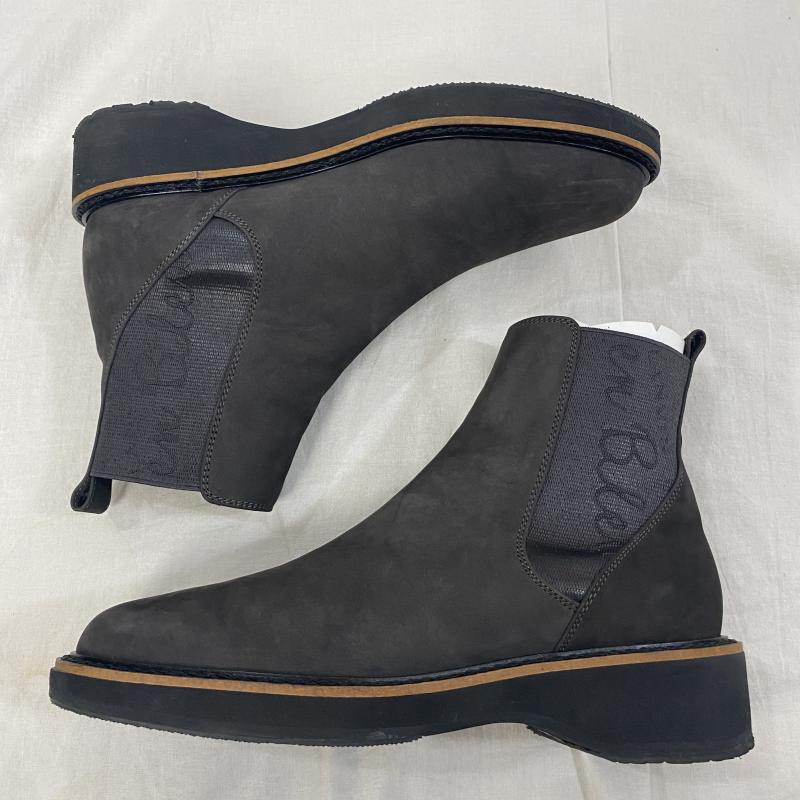 ランバンオンブルー LANVIN en Bleu ブーツ ショートブーツ 542564 サイドゴアショートブーツ チャコールグレー 24.5cm 日本製 24.5cm ロゴ、文字 チャコールグレー / チャコールグレー / レディース USED 古着 中古 50116273