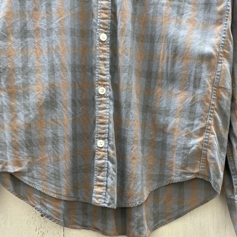 エヌハリウッド N.HOOLYWOOD シャツ、ブラウス 長袖 1033pieces ボタンダウン チェック 36 灰 / グレー / gray X 茶 / ブラウン / brown メンズ USED 古着 中古 50116438