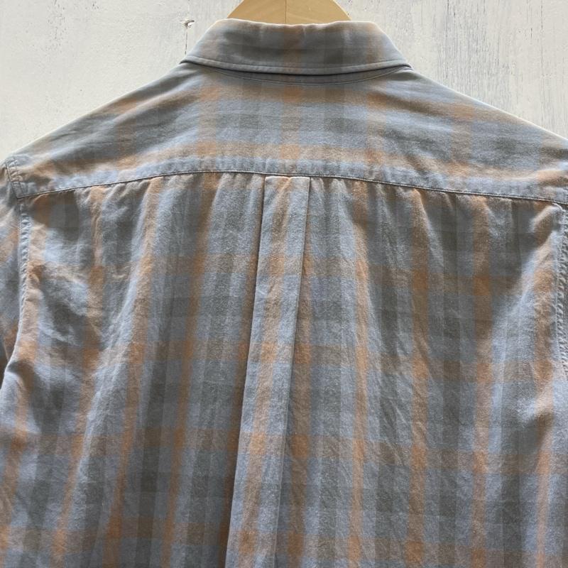 エヌハリウッド N.HOOLYWOOD シャツ、ブラウス 長袖 1033pieces ボタンダウン チェック 36 灰 / グレー / gray X 茶 / ブラウン / brown メンズ USED 古着 中古 50116438