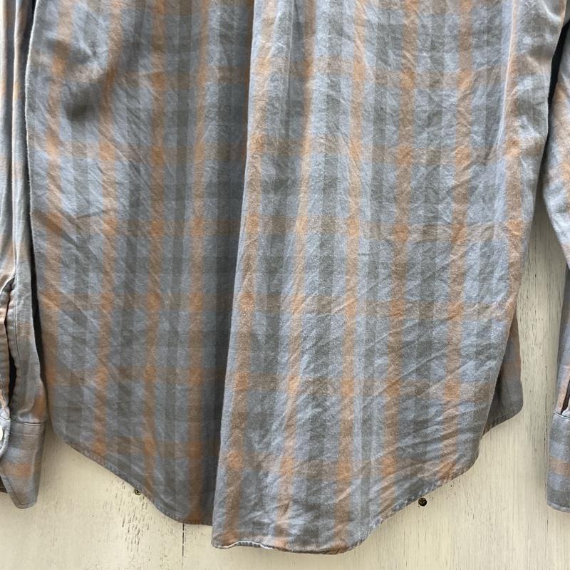 エヌハリウッド N.HOOLYWOOD シャツ、ブラウス 長袖 1033pieces ボタンダウン チェック 36 灰 / グレー / gray X 茶 / ブラウン / brown メンズ USED 古着 中古 50116438