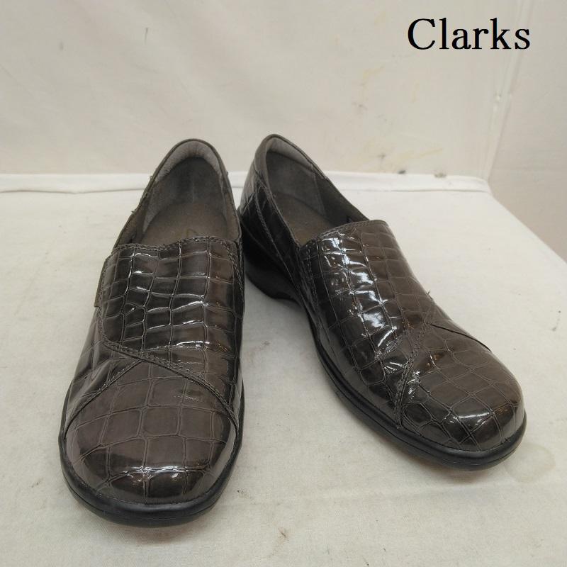 クラークス Clarks スリッポン スリッポン 型押し スリッポン 24.0cm 茶 / ブラウン / brown レディース USED 古着 中古 50116536