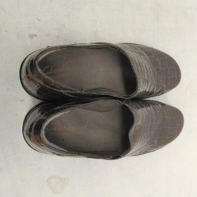 クラークス Clarks スリッポン スリッポン 型押し スリッポン 24.0cm 茶 / ブラウン / brown レディース USED 古着 中古 50116536
