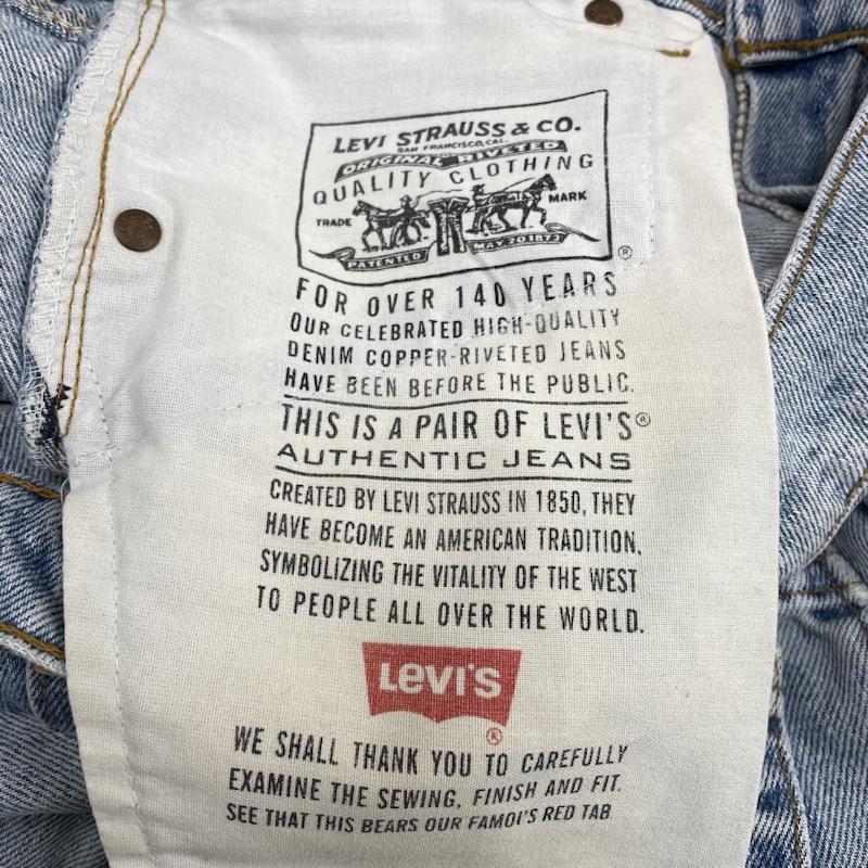 リーバイス Levi s パンツ デニム、ジーンズ 512 ウォッシュ クラッシュ ダメージ デニム パンツ スリムフィット USA製 29インチ ダメージ加工 X ロゴ、文字 インディゴ / インディゴ / Indigo メンズ USED 古着 中古 50116582