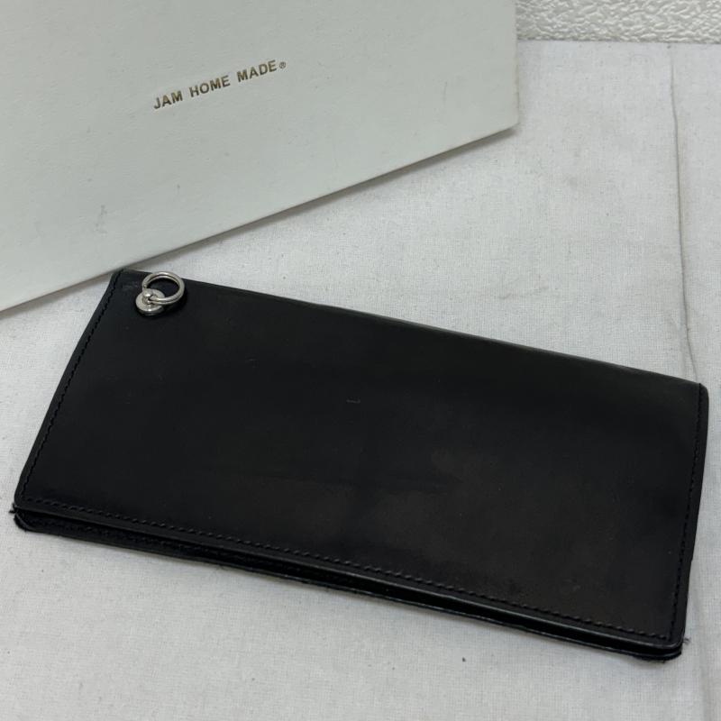 ジャムホームメイド JAM HOME MADE 財布 長財布 牛革 レザー ロングウォレット 二つ折り 小銭入れ無し 長財布 - 黒 / ブラック / black メンズ USED 古着 中古 50116619