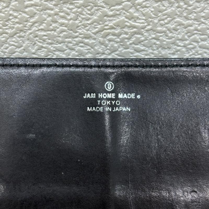 ジャムホームメイド JAM HOME MADE 財布 長財布 牛革 レザー ロングウォレット 二つ折り 小銭入れ無し 長財布 - 黒 / ブラック / black メンズ USED 古着 中古 50116619